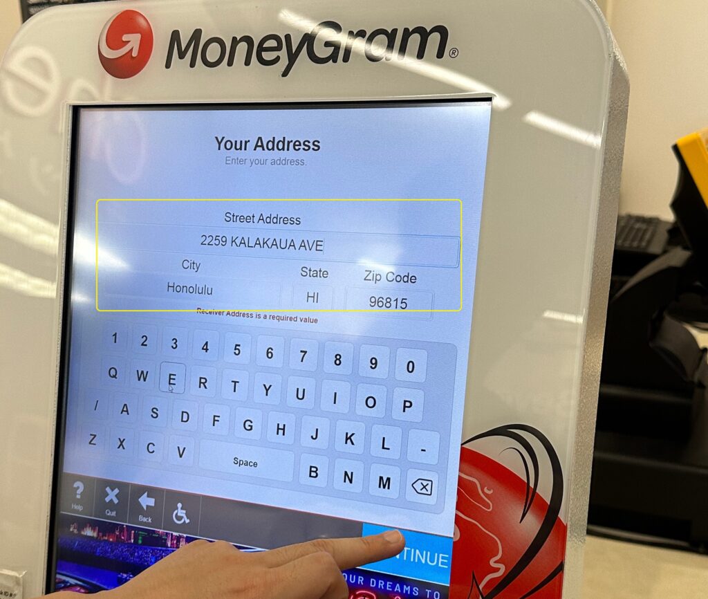 Moneygram取扱店で現金を受け取る方法12