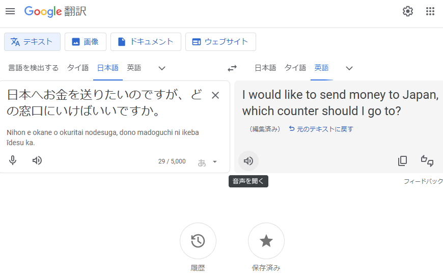 Screen Shot Google Translate